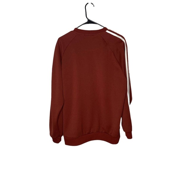Adidas Long Sleeve Shirt SZ L Women’s Pullover Sweatshirt 3 Stripes Red - Picture 3 of 8